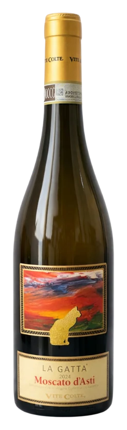 Botella de Moscato d'Asti, La Gatta · Vite Colte